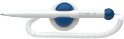 Kugelschreiber KLICK-FIX-PEN, mit fest verbundener Teleschnur, M, blau