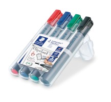 Flipchart-Marker Lumocolor®, nachfüllbar, 2 mm, STAEDTLER Box mit 4 Farben
