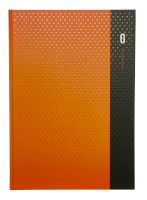 Notizbuch Diorama orange, DIN A4, kariert, Kladde mit: 80 Blatt