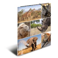Sammelmappe A4 Pappe Afrika Tiere