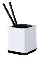 Stifteköcher i-Line, elegant, modern, weiß-schwarz