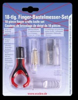 Finger Bastelmesser Set 18 teilig mehrfarbig