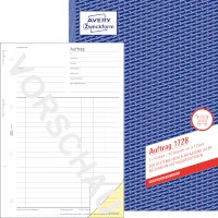 Auftragsbuch für Einkauf & Verkauf, Format: DIN A4, Beschreibung: Auftrag, 1. und 2. Blatt bedruckt, Selbstdurchschreibend