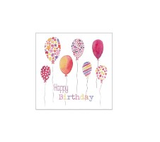 Serviette "Birthday Balloons" 25 x 25 cm 20er Packung