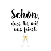 Serviette Partytime "Schön Feiern" 33 x 33 cm 20er Packung