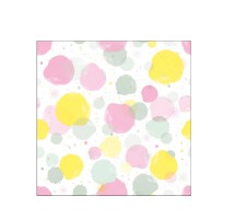 Serviette "Splash Dots pastel" 33 x 33 cm 20er Packung