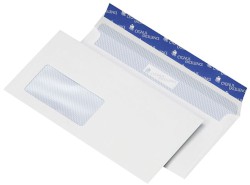 Briefumschlag CYGNUS EXCELLENCE®, Din Lang, weiß, haftklebend, mit Fenster, 100 gr/qm