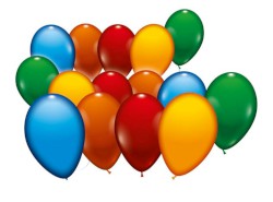 Luftballons rund, 500 Stück farbig sortiert