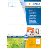 HERMA A4 Recyclingetiketten, 105 x 48 mm, weiß, 1200 Stück