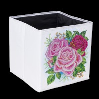Crystal Art Storage Box "Rosen" 18x18 cm