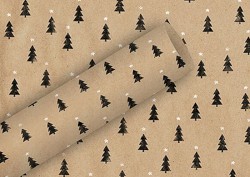 Geschenkpapier-Rolle Kraft Tiny Trees