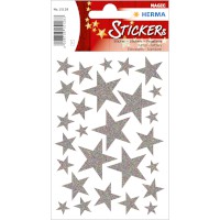 Sticker Weihnachten MAGIC "Sterne" glitter-silber