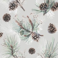 Serviette Weihnachten "Pine Cone all over" 33 x 33 cm 20er Packung