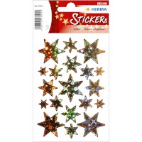 Sticker Weihnachten DECOR "Sterne" gold, holographie