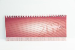 Querterminkalender Sequenz bordeaux, B x H mm: 297 x 105