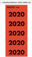 Inhaltsschildchen 2020 100St rot